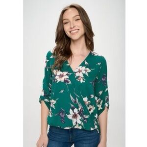 West Kei | Alexa Surplice Rolltab Blouse